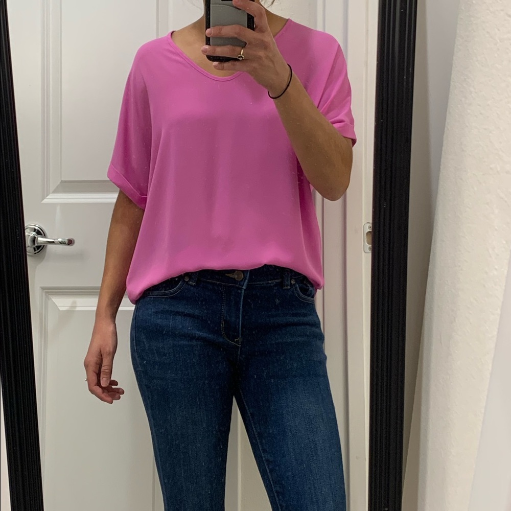 Francesca’s Fuchsia short sleeve top